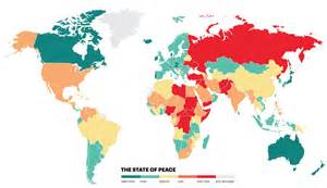 The Map Showing The Most Dangerous Countries In The W