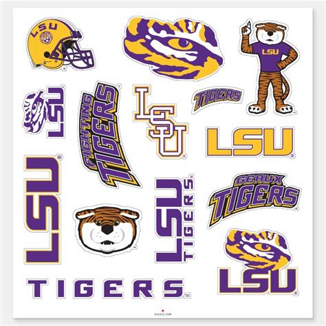 LSU Louisiana State University Logos Sticker | Zazzle.com | Lsu, Louisiana state, Louisiana 