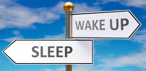 Sleep And Wake Up As Different Choices In Life Pictured As Words