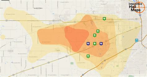 Hail Map For Danville In August 9 2012 Interactive Hail Maps