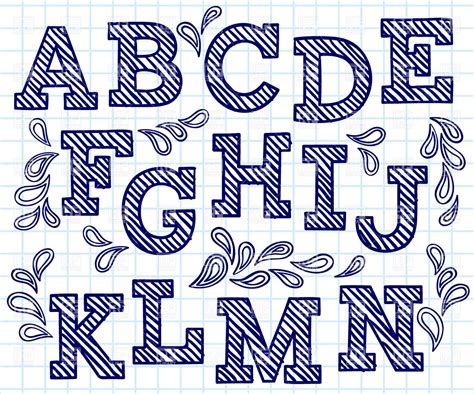 19 Cool Easy Fonts To Draw By Hand Alphabet C1f