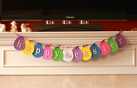 Easy Happy Easter Foam Egg Bannergarland Diy Craft Projects Diy