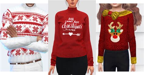 30 Sims 4 Cc Christmas Sweaters To Celebrate The Holidays