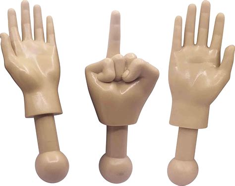 Tiny Hands 45 Inch Novelty Toys Beige Left And Right Middle Finger
