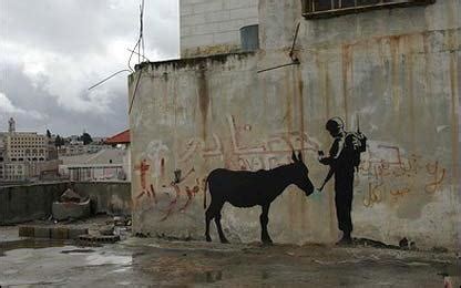 Street Art Banksy en Palestine Projet Santa s Ghetto déployé en