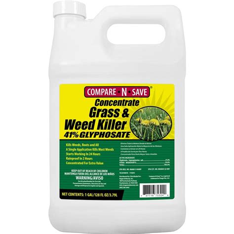 Compare N Save Gal Grass And Weed Killer Glyphosate Concentrate The Home Depot