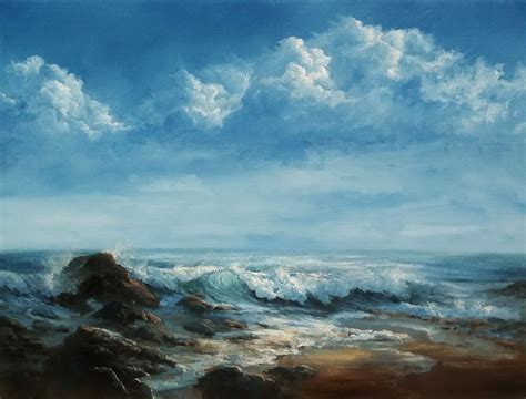 Storm Clouds Crashing Waves Oil Painting By Kevin Hill Watch Short
