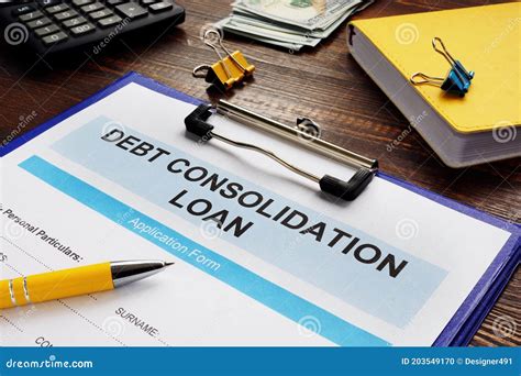 Debt Consolidation Loan Notepad And Calculator Stock Photo Image Of