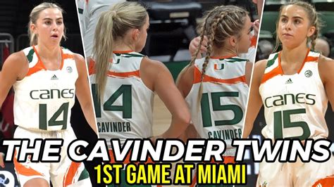THE CAVINDER TWINS FIRST GAME AT MIAMI They Re Not Just A Pretty