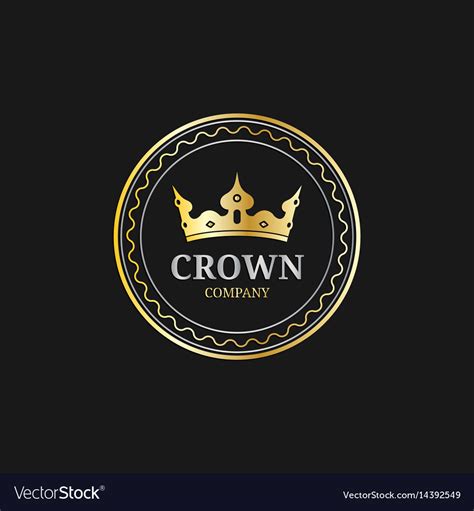 Crown Logos Set Luxury Corona Monograms Royalty Free Vector
