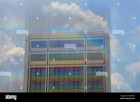 Modern Building Exterior Motion Blur Through Prism Abstract