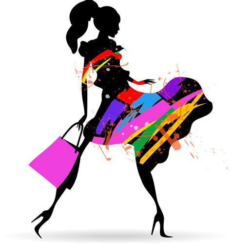 Fashion Girl With Shopping Vectors 10 Free Download