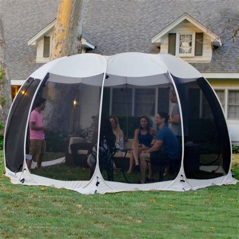 Screen House Tent Instant Outdoor Canopy Pop Up Gazebo 15x15 Gray