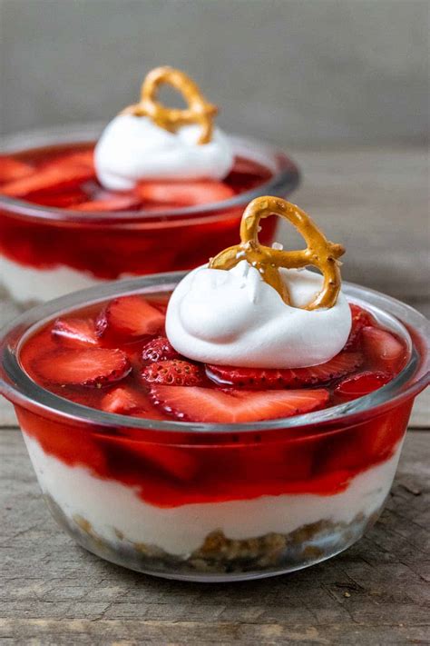 Old Fashioned Strawberry Pretzel Salad Small Batch For Two Zona Cooks