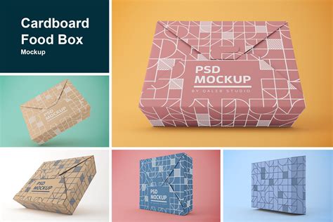 Cardboard Food Box Mockup Creative Market