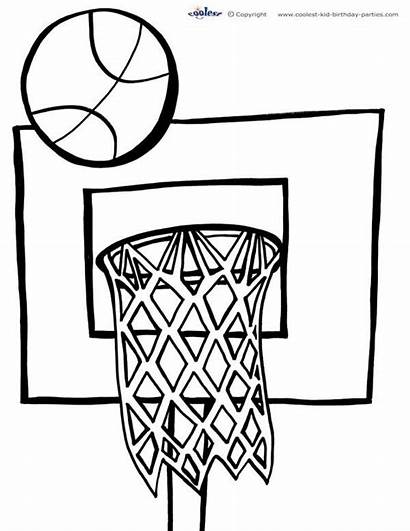Printable Basketball Coloring Pages Court Preschool Hoop
