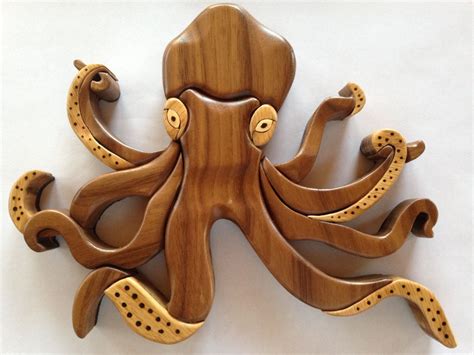 Wood Intarsia Octopus Intarsia Wood Intarsia Wood Patterns Intarsia