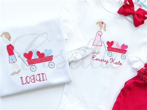 No matter where your little guy falls on how into valentine's day he is, we've found the best valentine's. Valentines boy wagon embroidery design | Cosellie