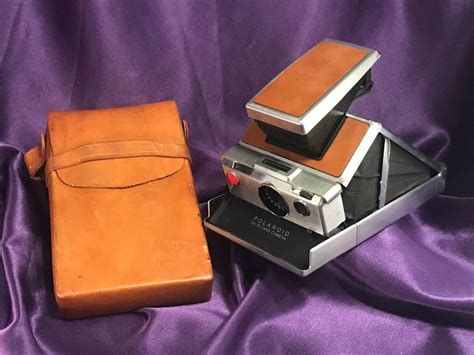 Vtg 1970s Polaroid Sx 70 Land Camera Woriginal Leather Case Fold Out