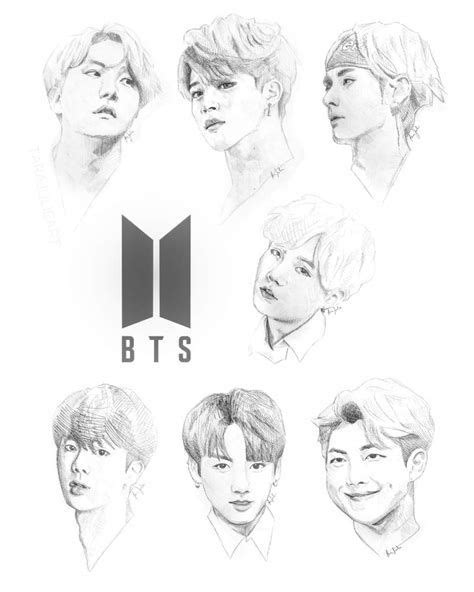 Bts As Anime Drawing Bts Drawings Anime Drawings Easy Drawings