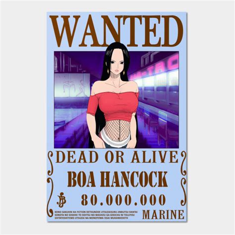 Boa Hancock One Piece Wanted Boa Hancock Posters And Art Prints Teepublic Boa Piecings