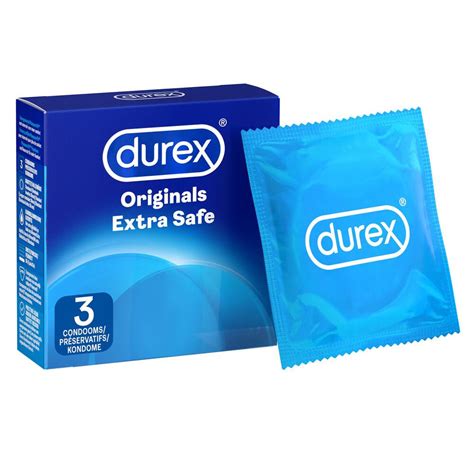 Durex Original Extra Safe Condoms 3 Pack Thicker Latex