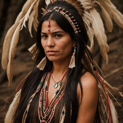 Premium Photo Echoes Of Tradition Closeup Of A Native American Woman S Soul