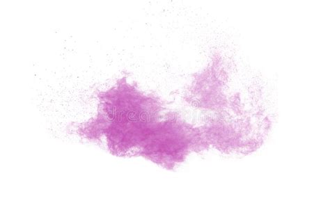 Pink Dust Particles Splash On White Backgroundpink Powder Splash Stock