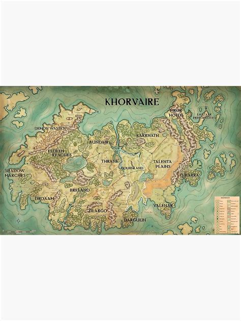 Eberron Map Of Khorvaire For Dungeons And Dragons Dandd Poster By