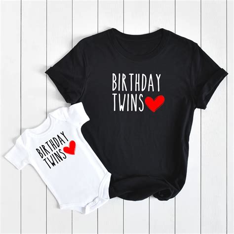 Birthday Twins Matching Shirts Birthday Shirt Onesie T Etsy