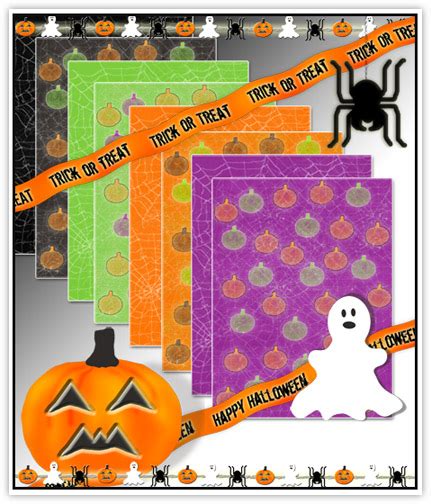 Halloween Digital Scrapbooking Freebie Kit