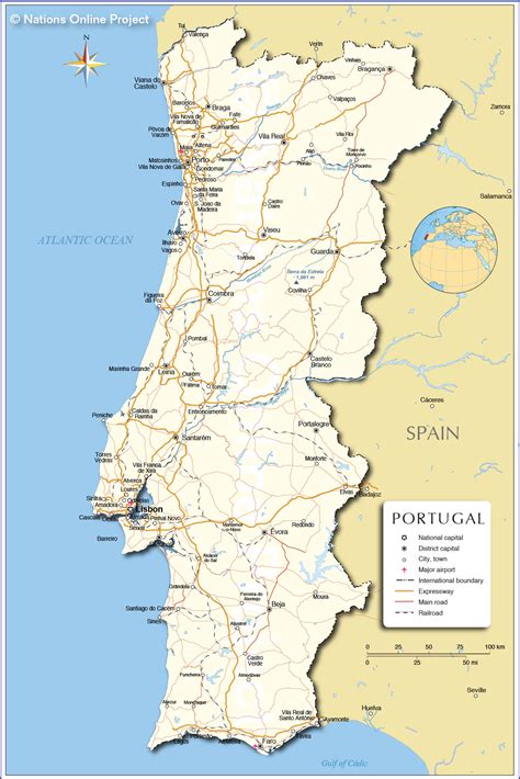 Portugal map and satellite image. Portugal Map | World Map of Portugal