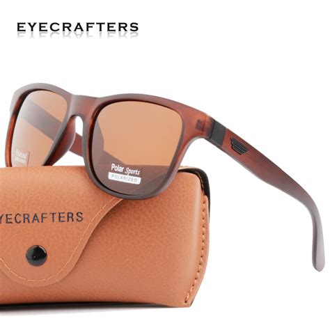 Eyecrafters Retro Square Brand Designer Polarized Sunglasses Mens Fashion Polaroid Driving