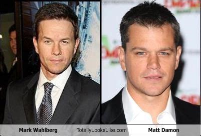 They were both in martin scorsese's the departed, with mark. Mark Wahlberg Totally Looks Like Matt Damon | Love love ...