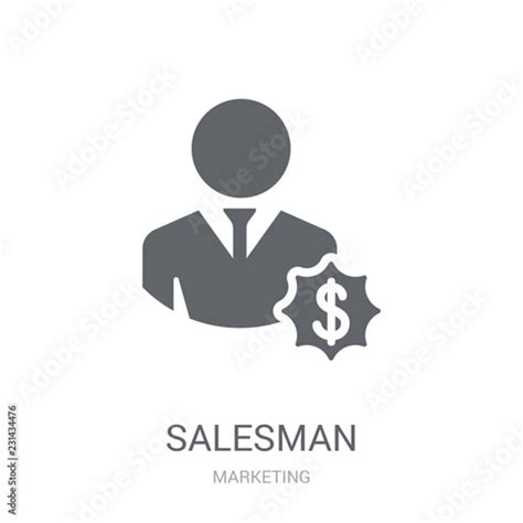 Salesman Icon Trendy Salesman Logo Concept On White Background From