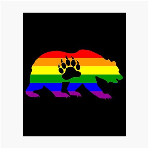 Gay Bear Pride Lgbt Flag Bear Paw Photographic Print By Sleazoid Redbubble