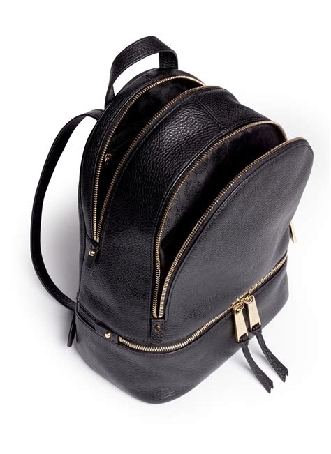 Michael kors 'rhea' Small 18k Gold Plated Leather Backpack ...