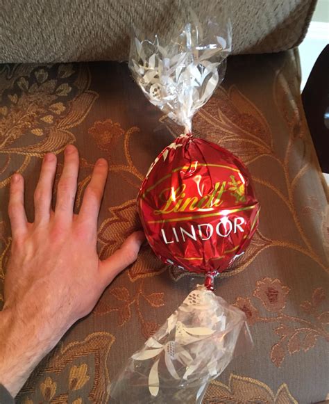 A Giant Lindor Chocolate I Got For Christmas Hand For Scale R