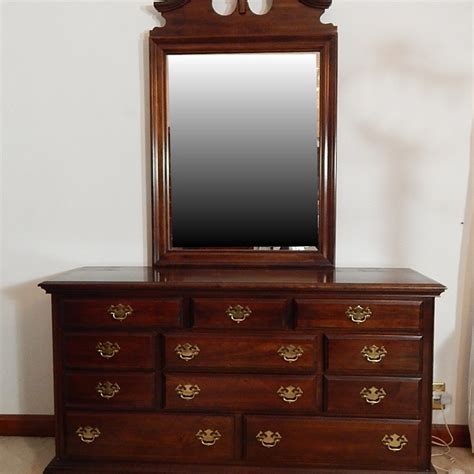 Kincaid Solid Cherry Dresser With Mirror Ebth