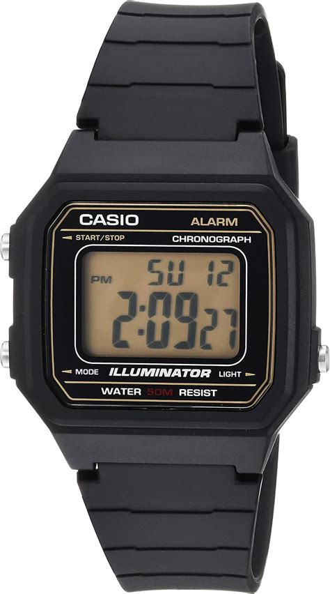 Casio Mens W 217h 9avcf Classic Digital Display Quartz Black Watch Amazonca Watches