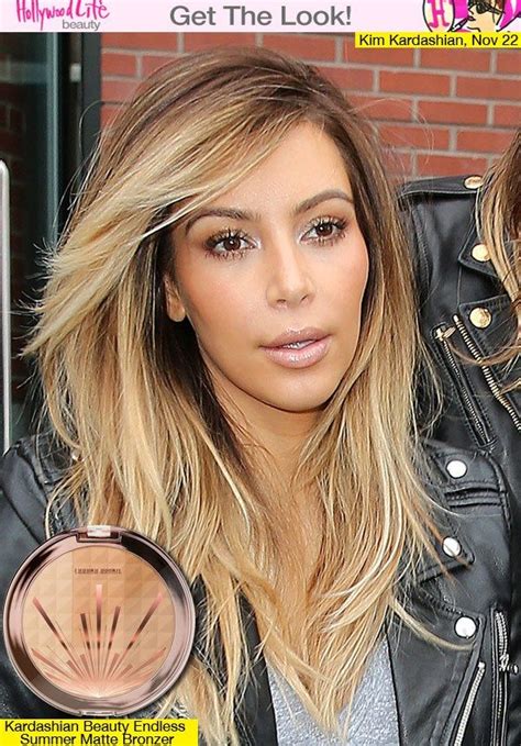 kim kardashian beautifully bronzed — get her gorgeous glow kardashian hair blonde hair color