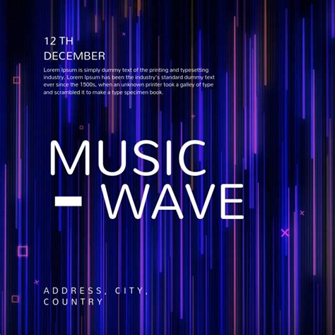 Shortly after the release of three albums. Copy of Music Wave | PosterMyWall