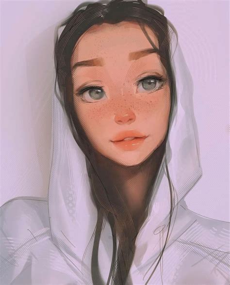 Aesthetic Girl Pic Digital Portrait Art Illustration Art Girl