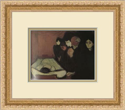 Edvard Munch By The Deathbed Fever Newly Custom Framed Print Auction