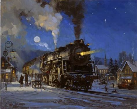 Pin By Clif Korlaske On Winter Train Art Railroad Art Train