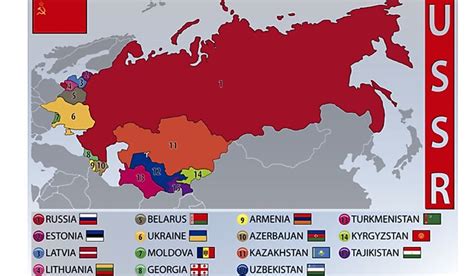 Former Soviet Union Ussr Countries Worldatlas