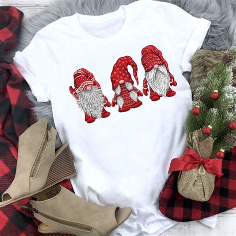 Christmas Gnomes T Shirt Christmas Gnome Mothers Day Shirts Comfy