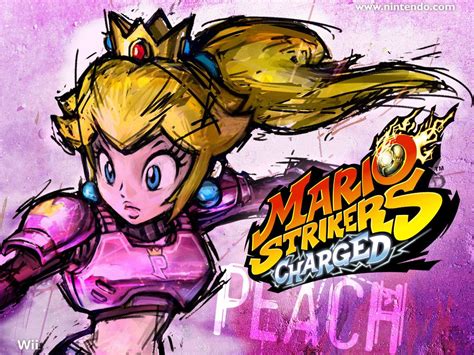 Mario Strikers Charged Peach Art Style This Image Has A Very Unique