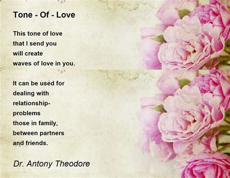 Tone Of Love Tone Of Love Poem By Dr Antony Theodore