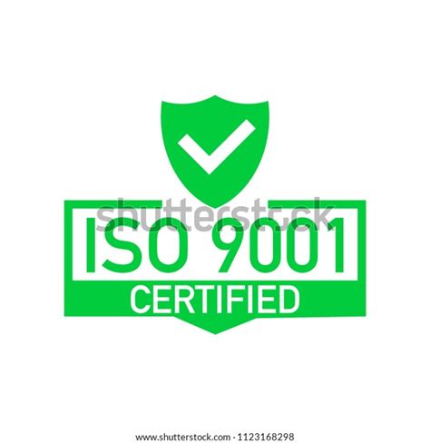 Iso 9001 Certified Badge Icon Certification Stock Vector Royalty Free